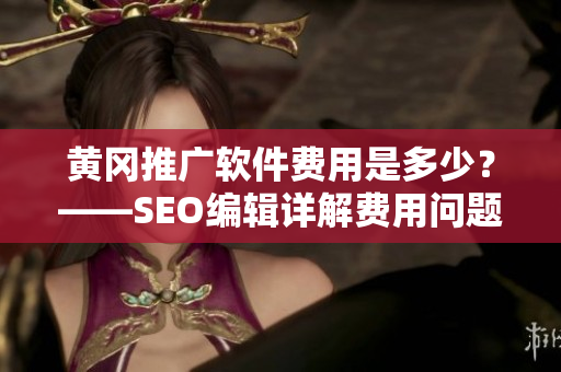 黄冈推广软件费用是多少？——SEO编辑详解费用问题