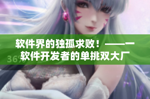 软件界的独孤求败！——一软件开发者的单挑双大厂