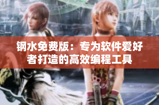 钢水免费版：专为软件爱好者打造的高效编程工具