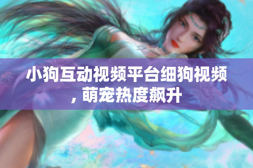 小狗互动视频平台细狗视频, 萌宠热度飙升