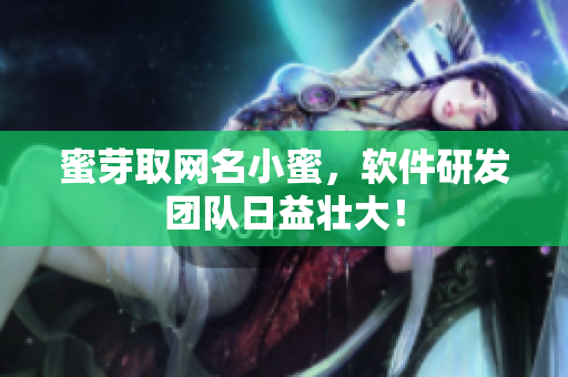 蜜芽取网名小蜜，软件研发团队日益壮大！