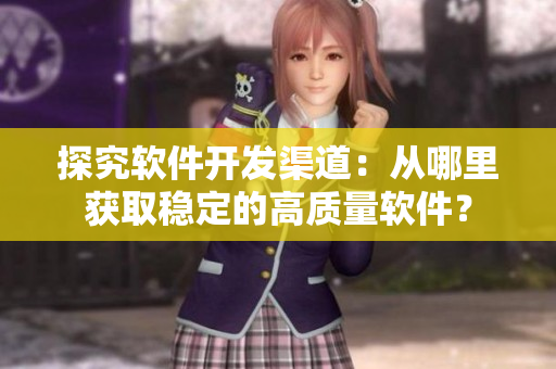 探究软件开发渠道：从哪里获取稳定的高质量软件？