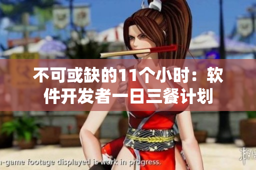 不可或缺的11个小时：软件开发者一日三餐计划