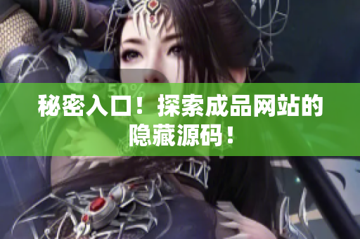 秘密入口！探索成品网站的隐藏源码！