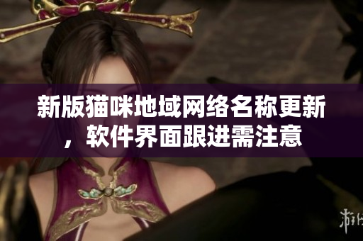 新版猫咪地域网络名称更新，软件界面跟进需注意