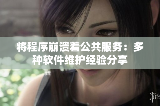 将程序崩溃着公共服务：多种软件维护经验分享