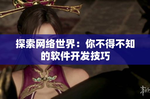 探索网络世界：你不得不知的软件开发技巧