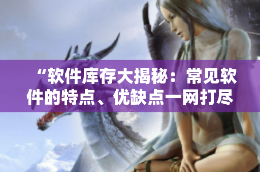“软件库存大揭秘：常见软件的特点、优缺点一网打尽”