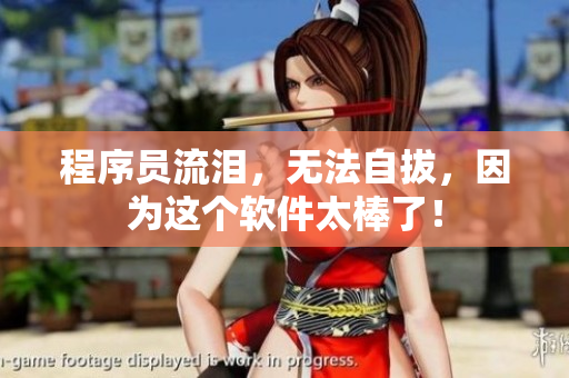 程序员流泪，无法自拔，因为这个软件太棒了！