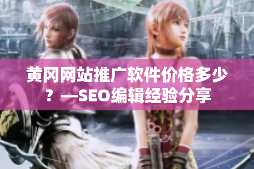 黄冈网站推广软件价格多少？—SEO编辑经验分享