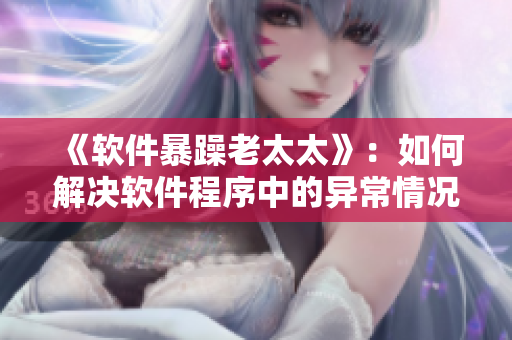 《软件暴躁老太太》：如何解决软件程序中的异常情况
