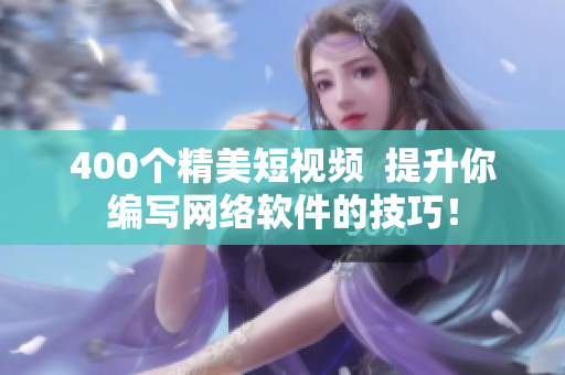 400个精美短视频  提升你编写网络软件的技巧！