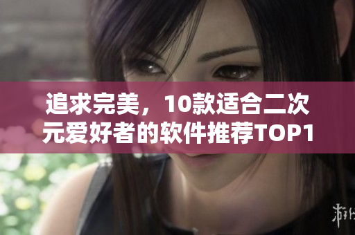 追求完美，10款适合二次元爱好者的软件推荐TOP10
