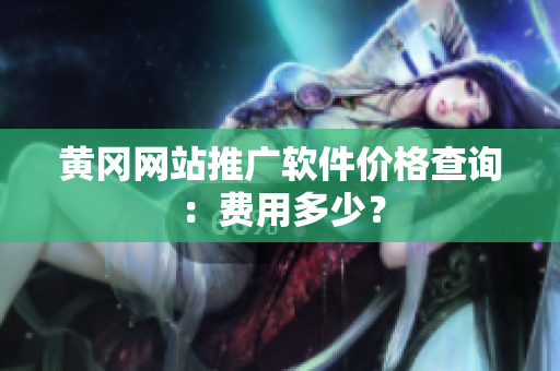 黄冈网站推广软件价格查询：费用多少？