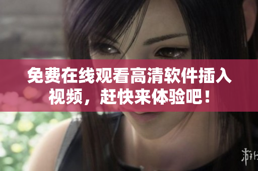 免费在线观看高清软件插入视频，赶快来体验吧！