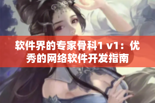 软件界的专家骨科1 v1：优秀的网络软件开发指南