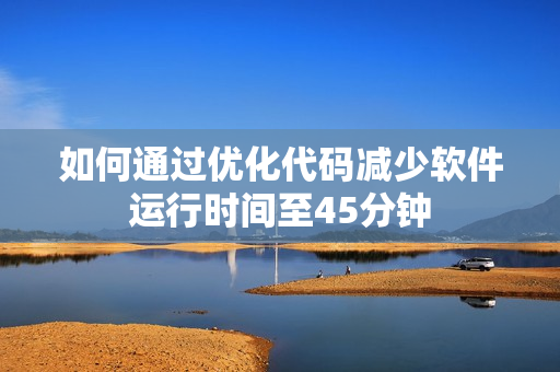 如何通过优化代码减少软件运行时间至45分钟
