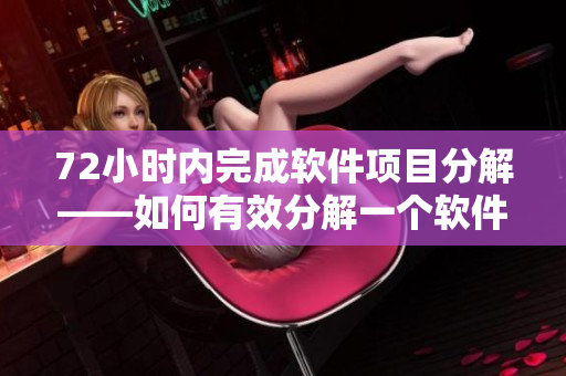 72小时内完成软件项目分解——如何有效分解一个软件项目
