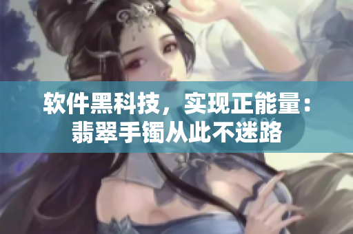 软件黑科技，实现正能量：翡翠手镯从此不迷路