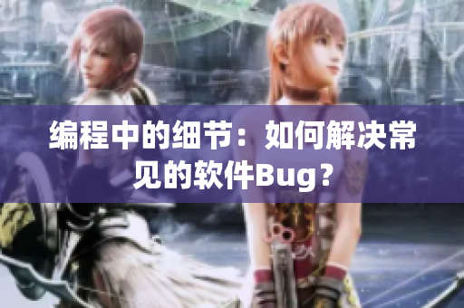 编程中的细节：如何解决常见的软件Bug？