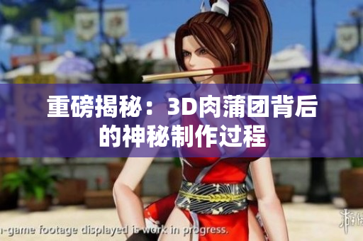 重磅揭秘：3D肉蒲团背后的神秘制作过程