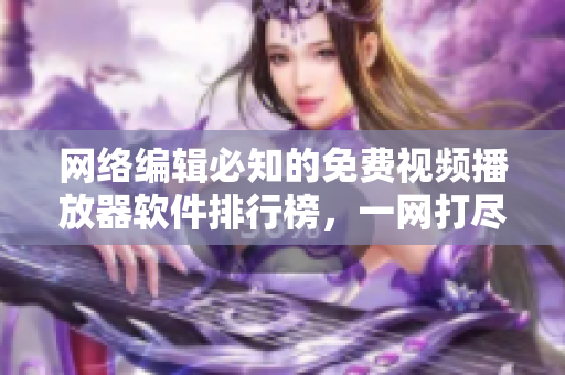 网络编辑必知的免费视频播放器软件排行榜，一网打尽！