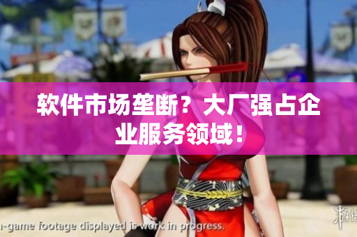 软件市场垄断？大厂强占企业服务领域！