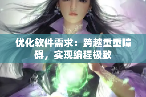 优化软件需求：跨越重重障碍，实现编程极致