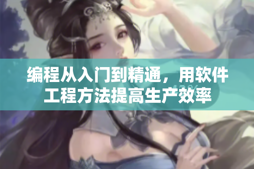 编程从入门到精通，用软件工程方法提高生产效率