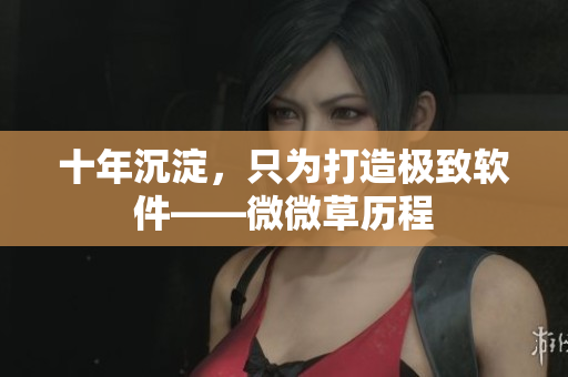十年沉淀，只为打造极致软件——微微草历程