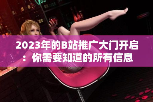 2023年的B站推广大门开启：你需要知道的所有信息