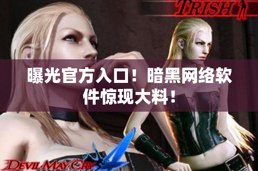 曝光官方入口！暗黑网络软件惊现大料！