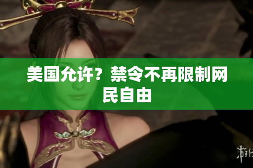 美国允许？禁令不再限制网民自由