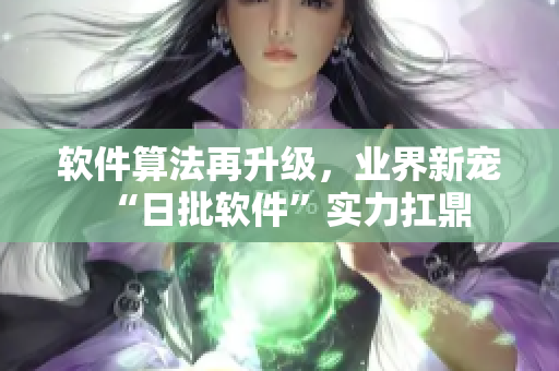 软件算法再升级，业界新宠“日批软件”实力扛鼎