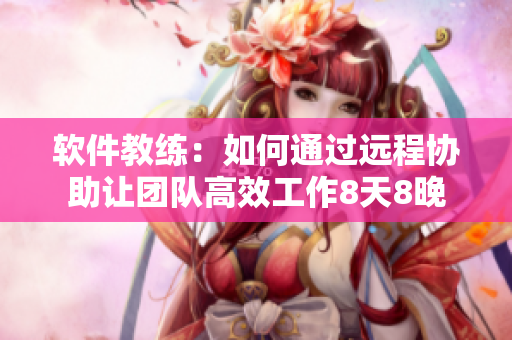 软件教练：如何通过远程协助让团队高效工作8天8晚