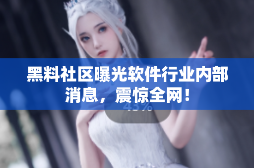 黑料社区曝光软件行业内部消息，震惊全网！
