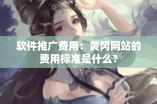 软件推广费用：黄冈网站的费用标准是什么？