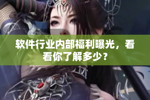 软件行业内部福利曝光，看看你了解多少？