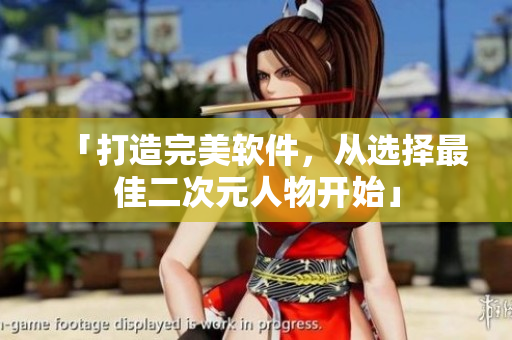 「打造完美软件，从选择最佳二次元人物开始」