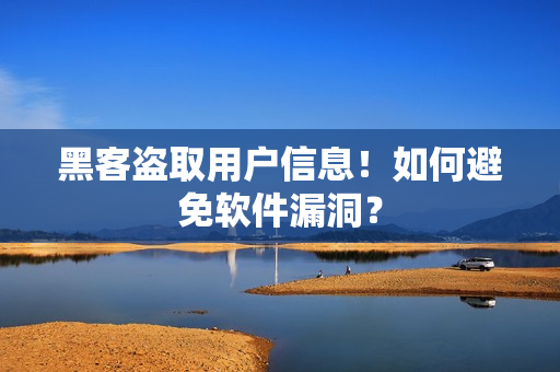 黑客盗取用户信息！如何避免软件漏洞？