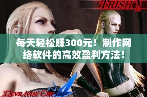 每天轻松赚300元！制作网络软件的高效盈利方法！