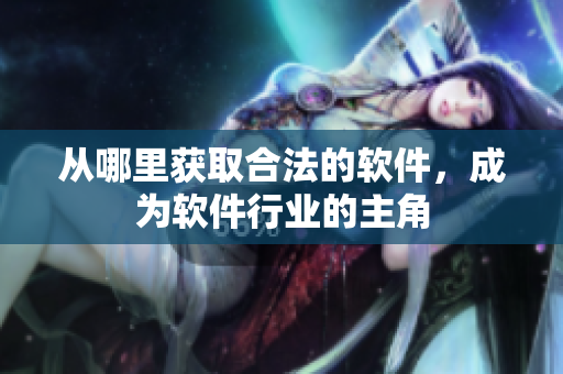 从哪里获取合法的软件，成为软件行业的主角