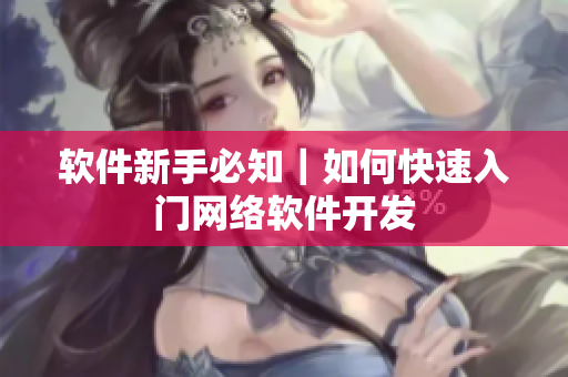 软件新手必知｜如何快速入门网络软件开发