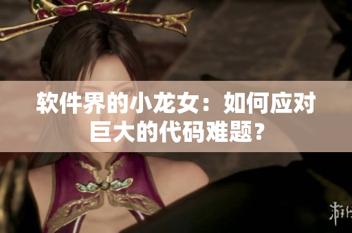 软件界的小龙女：如何应对巨大的代码难题？