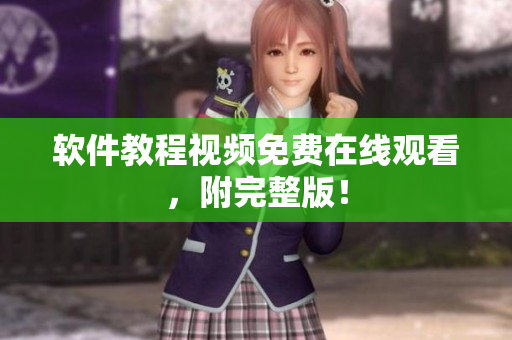软件教程视频免费在线观看，附完整版！