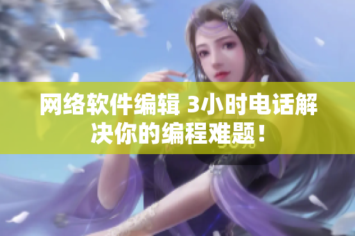 网络软件编辑 3小时电话解决你的编程难题！