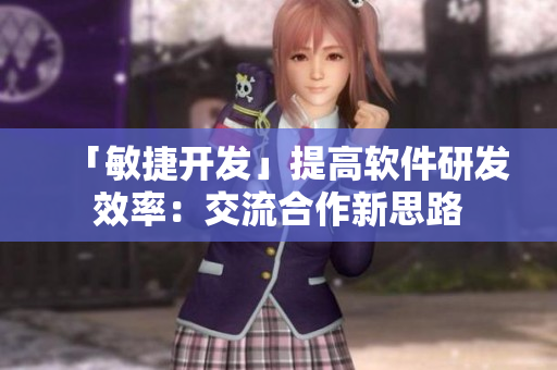 「敏捷开发」提高软件研发效率：交流合作新思路