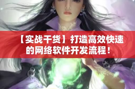 【实战干货】打造高效快速的网络软件开发流程！