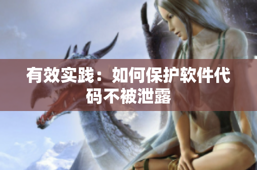 有效实践：如何保护软件代码不被泄露