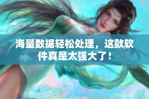 海量数据轻松处理，这款软件真是太强大了！